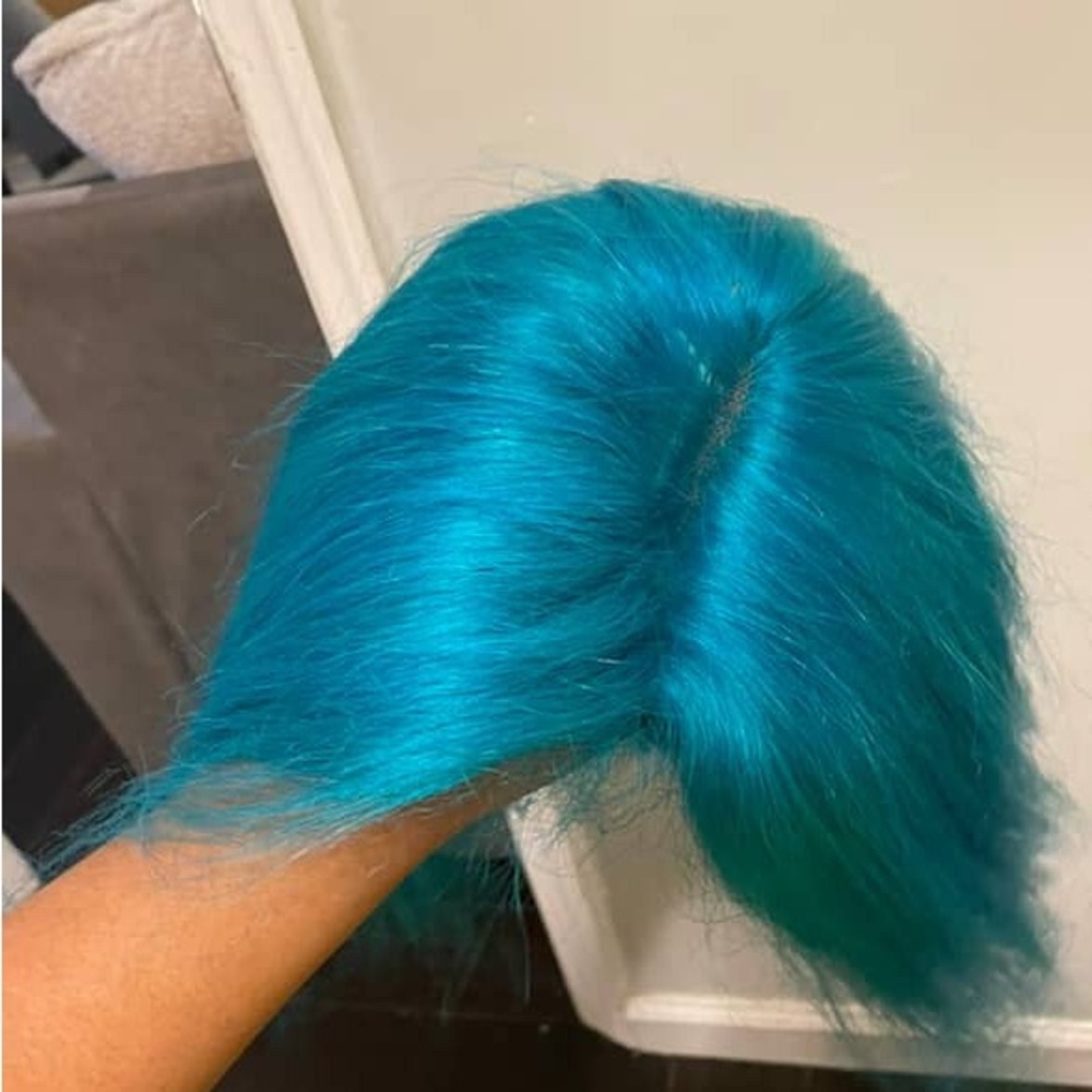Electric Blue Hair Wig with Smooth Texture